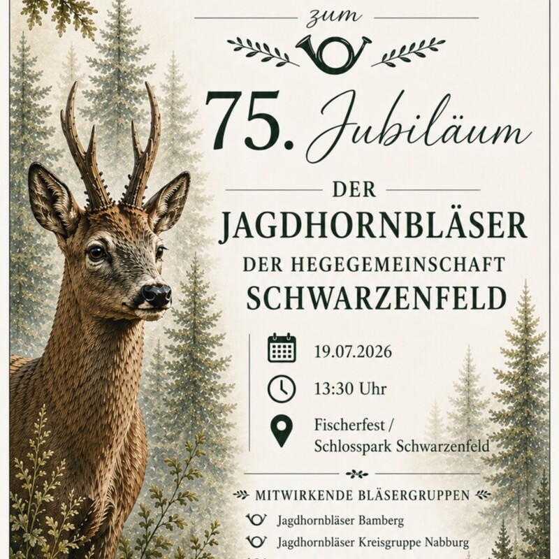 75-jähriges Jubiläum der Jagdhornbläser Schwarzenfeld 